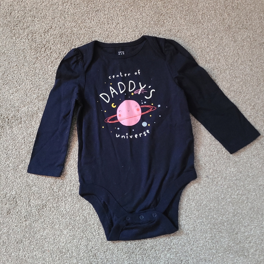 🌸3/$30🌸 Baby GAP 18-24 Month Long Sleeve Bodysuit Daddy Galaxy
